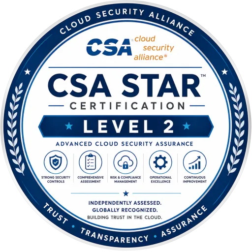 CSA STAR Level 2 badge