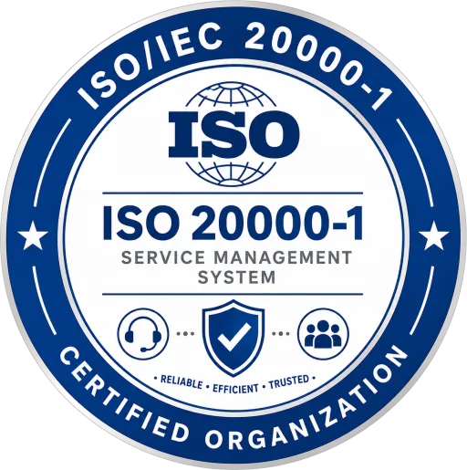ISO 20000-1 badge