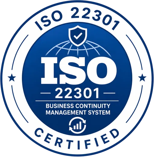 ISO 22301 badge