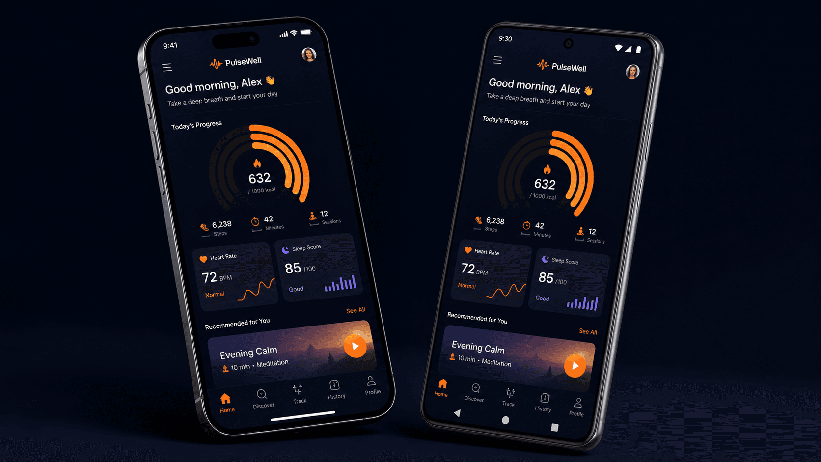 PulseWell project mockup