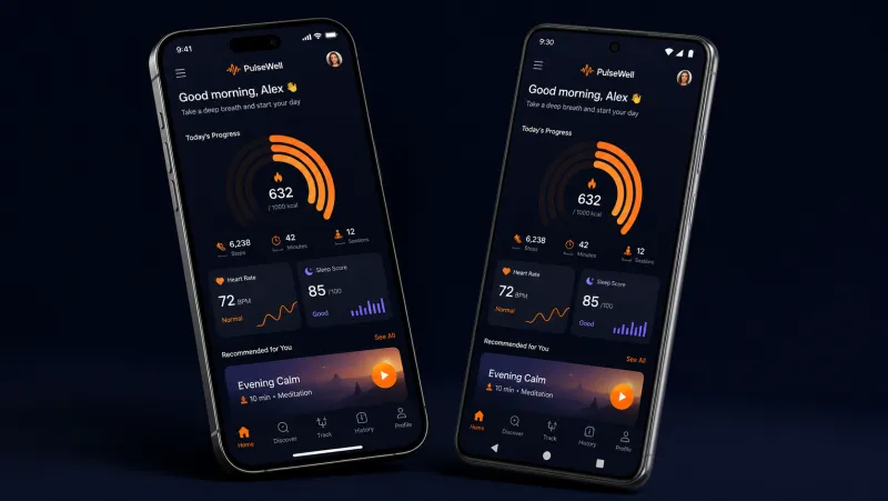 PulseWell project mockup