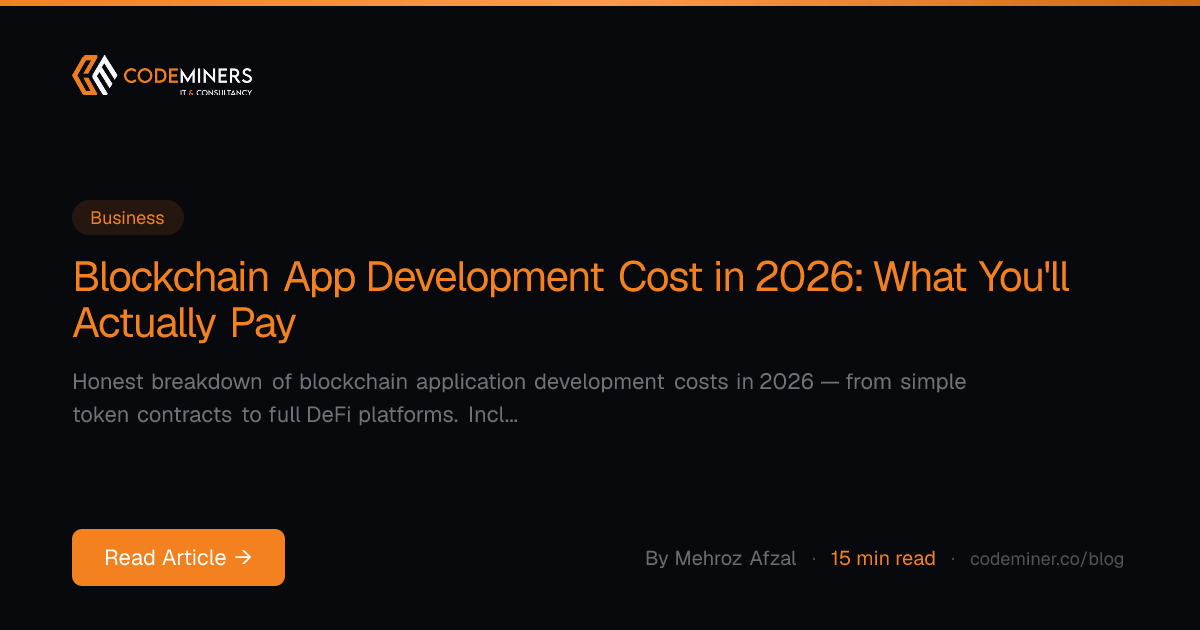 Blockchain App Development Cost in 2026: What You'll Actually Pay