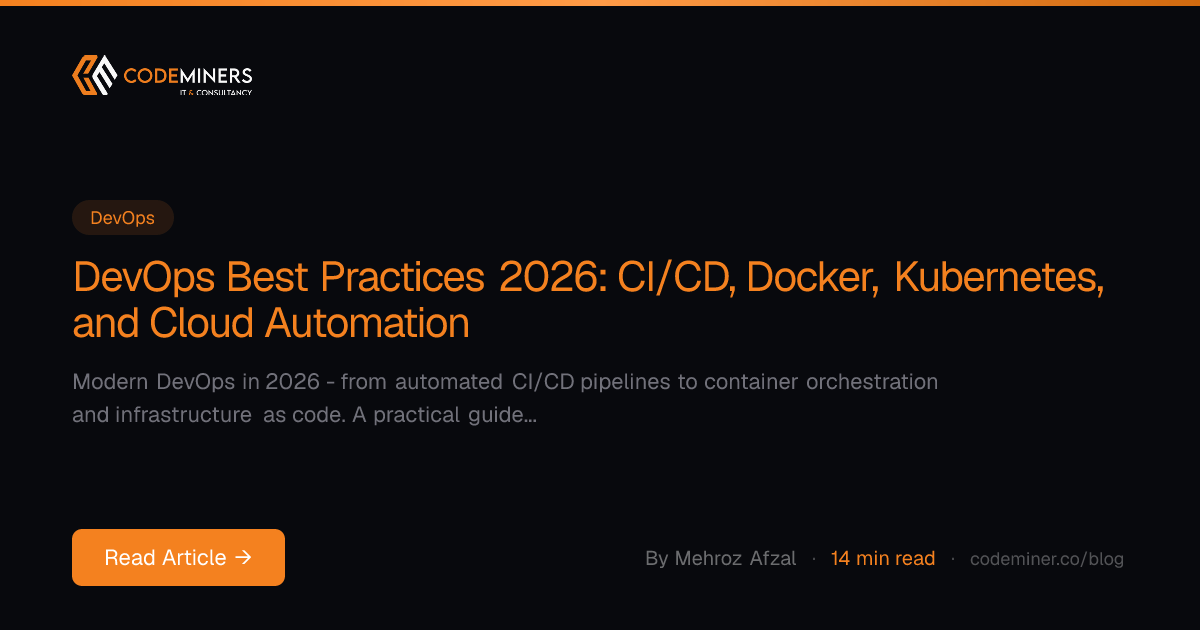 DevOps Best Practices 2026: CI/CD, Docker, Kubernetes, and Cloud Automation