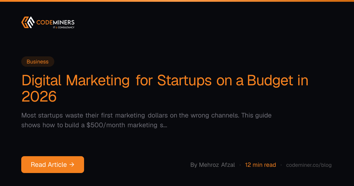 Digital Marketing for Startups on a Budget in 2026