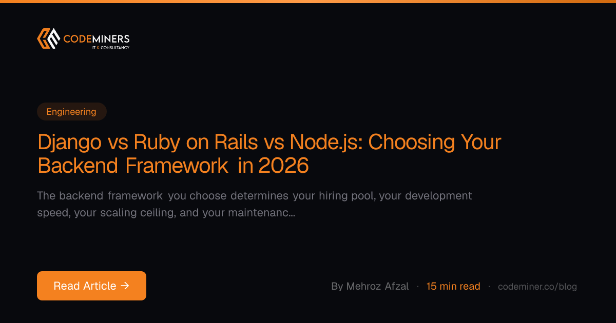Django vs Ruby on Rails vs Node.js: Choosing Your Backend Framework in 2026