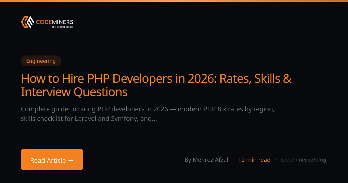 How to Hire PHP Developers in 2026: Rates, Skills & Interview Questions