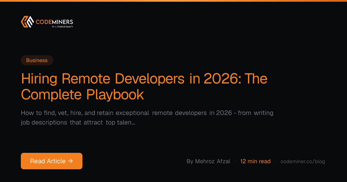 Hiring Remote Developers in 2026: The Complete Playbook