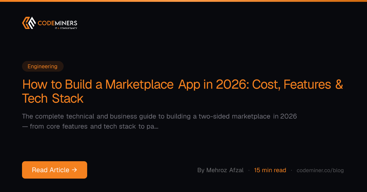 How to Build a Marketplace App in 2026: Cost, Features & Tech Stack