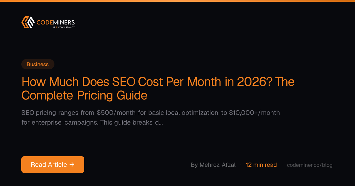How Much Does SEO Cost Per Month in 2026? The Complete Pricing Guide