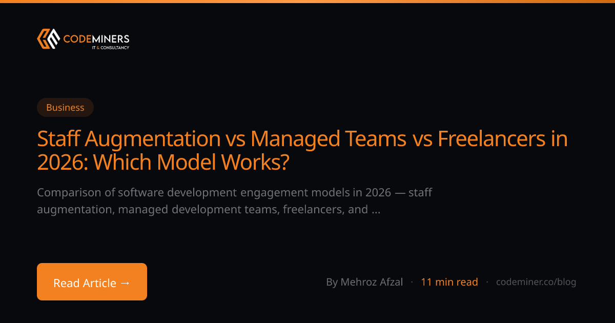 Staff Augmentation vs Managed Teams vs Freelancers in 2026: Which Model Works?